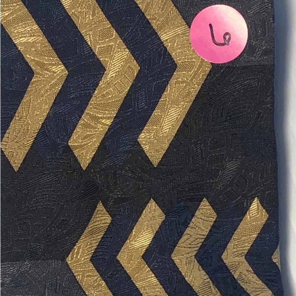 Gold and Black Chevron Patterned Fabric